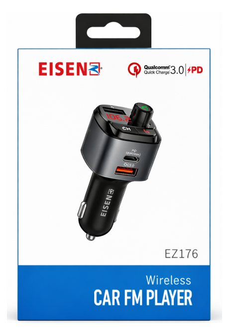 EISEN Wireless FM Transmitter Auto (QC 3.0 & PD)