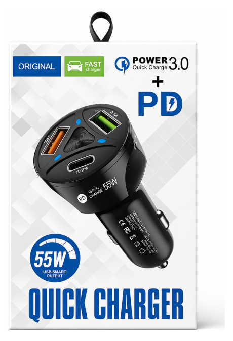 55W Auto Schnellladegerät